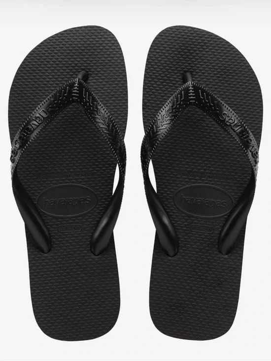 Havaianas Top Sandals Black Classic Unisex Flip Flops Men 9/10 & Women 11/12 NWT