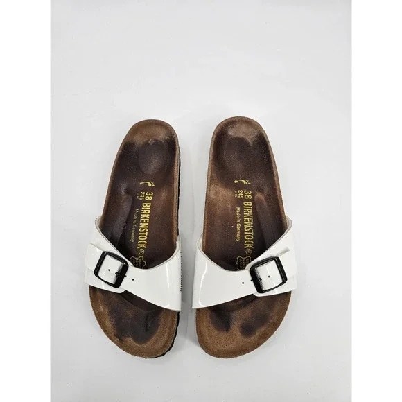 Birkenstock Madrid Birko Flor, White US‎ Men's 5 Women's 7 / EU 38