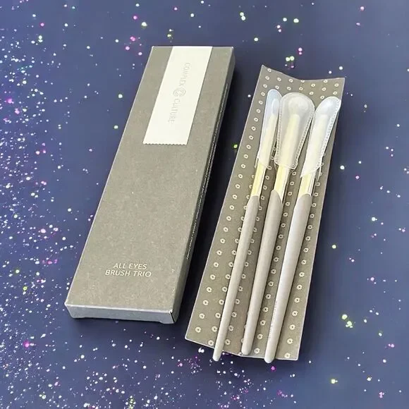 Complex Culture All Eyes Brush Trio EyeShadow Brush Set Of 3 Brushes RV $40 NIB