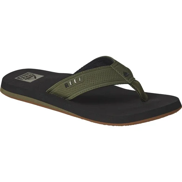 Reef The Layback CJ4366 Sandals Men's US 12 D Olive Green Flip Flops HTAT1509