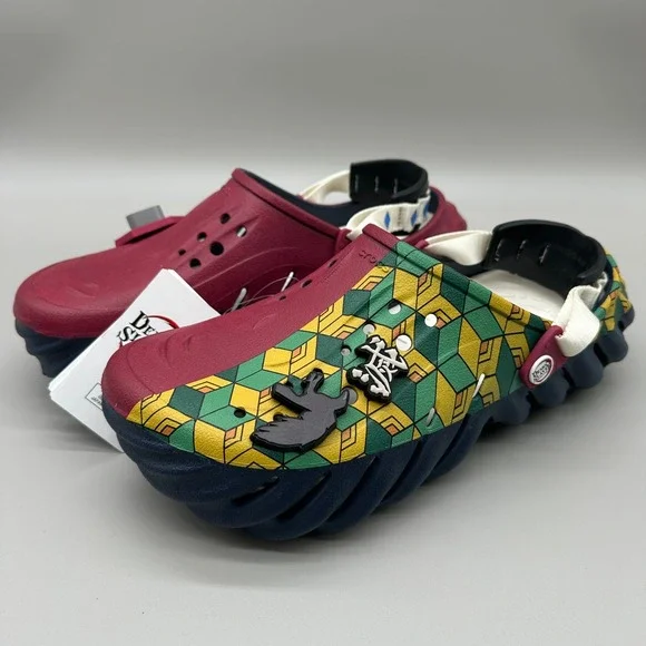 Crocs Demon Slayer Giyu Tomioka‎ Echo Clog Mens 10 Womens 12 Burgundy Anime NEW