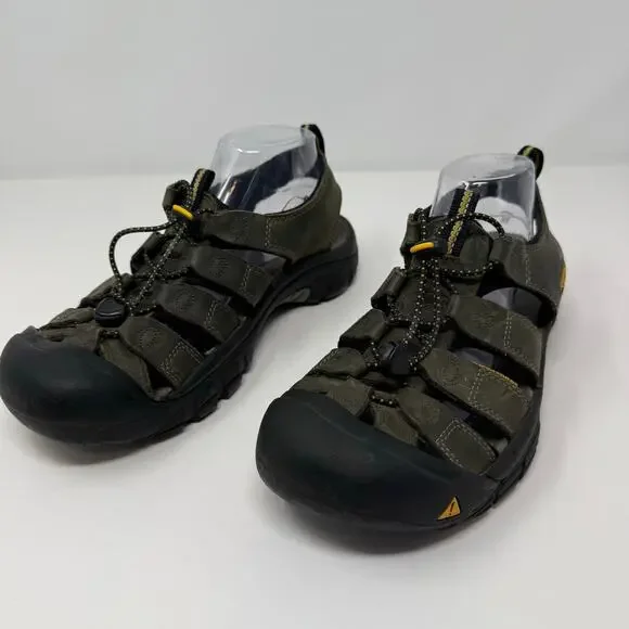 Keen Sandals Men's 9 Olive Green Newport Waterproof Leather Hiking Sandal