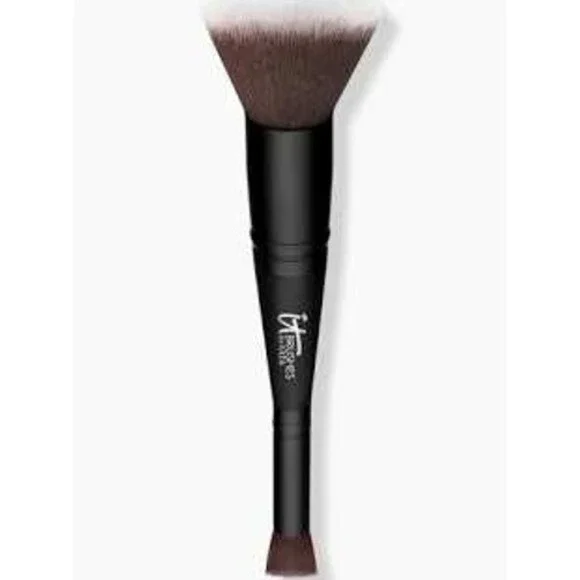 IT Cosmetics No 132 Silver Dual-Ended Complexion‎ Brush Women's Makeup Tool