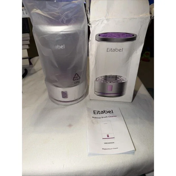 EITABEL Electric Makeup Brush Cleaner Automatic,USB Recharge New Damaged Bx Test