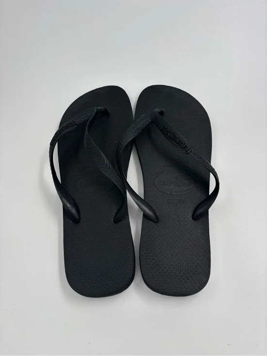Havaianas Black Rubber Flip Flops Size 10/11