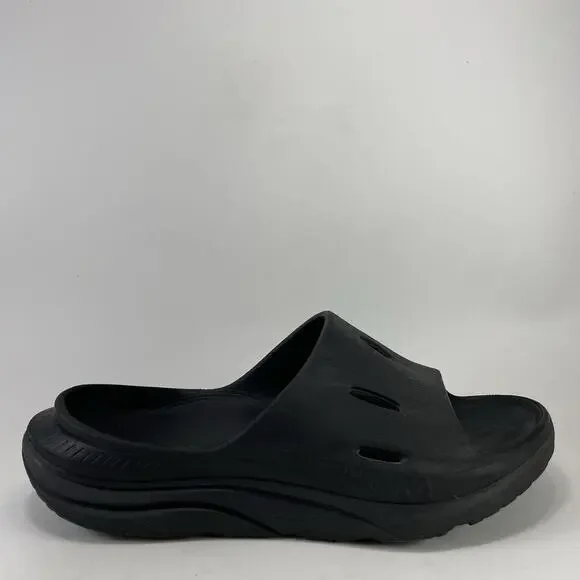 Hoka One One Ora Recovery Slide 3 Mens Size 8 Black Black Sandals, Womens 10