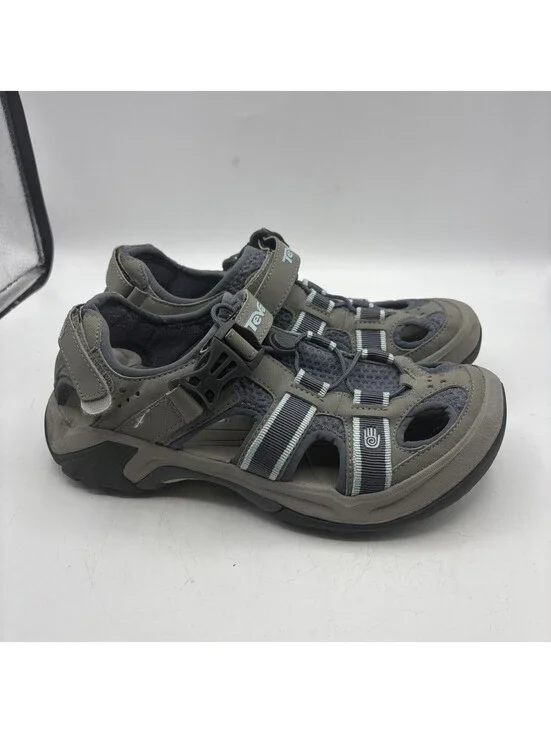 Teva Omnium 2 Women 8  Leather Sandals Brown Turkish Coffee Hiking Water