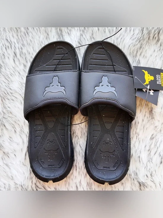 Under Armour Project Rock 3 Slide Adult Sandals Black