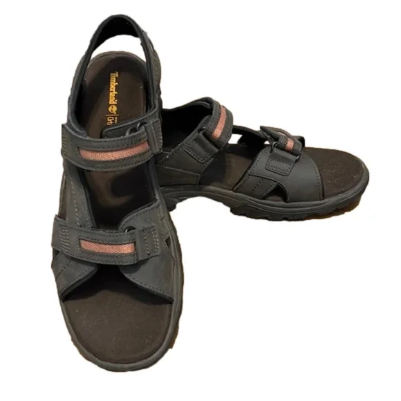 TIMBERLAND water sandals, size 12, Velcro straps, brown, in very good condition