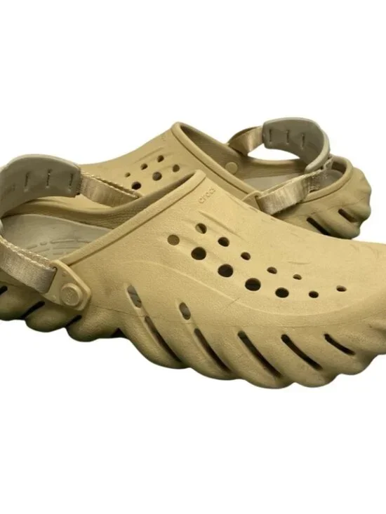 Crocs Echo Clogs Stucco Tan Brown Slip On Shoes Mens Size 10