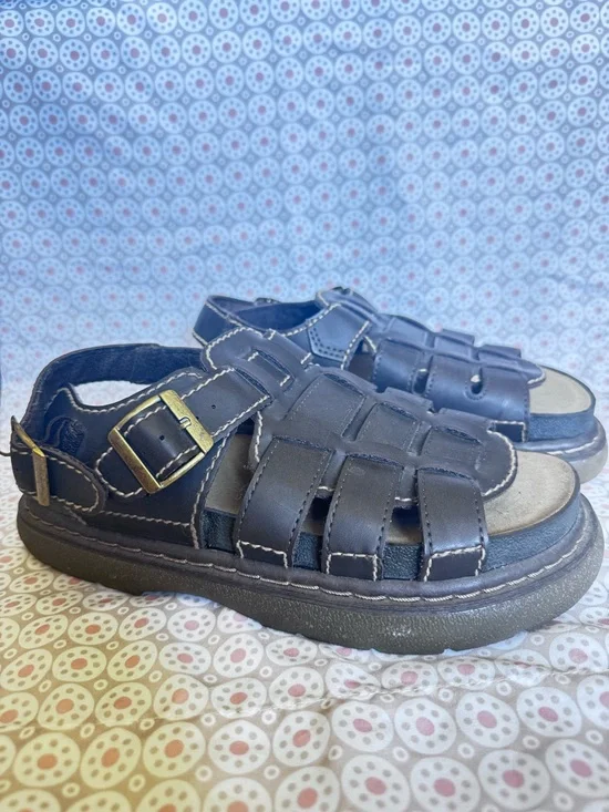BRAND NEW! Vintage Route 66 Chunky Y2K Brown Leather Sandals - Men’s 10 / W11.5