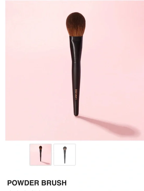 LAWLESS Powder Brush — Brown Bristles with Black Handle