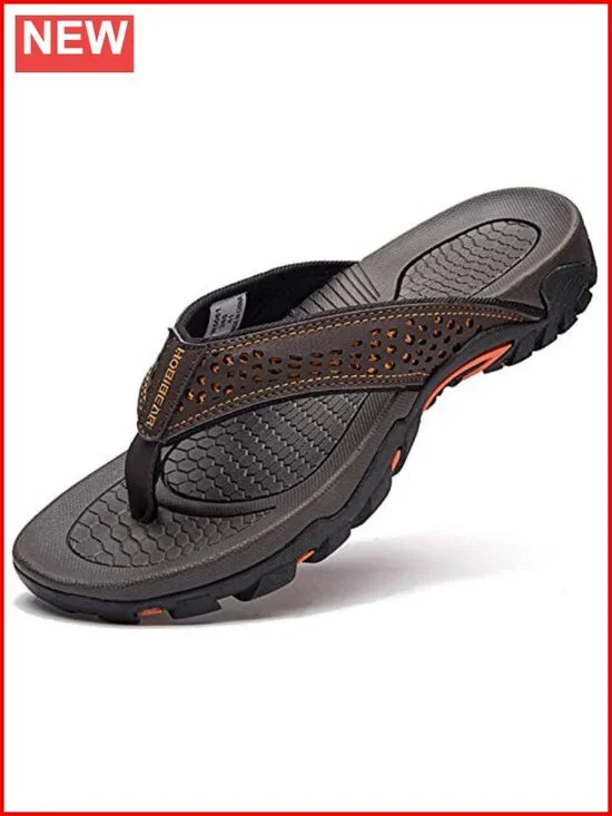 Men's Flip Flop Sandals with Arch Support, Slip Resistant, Outdoor Casual