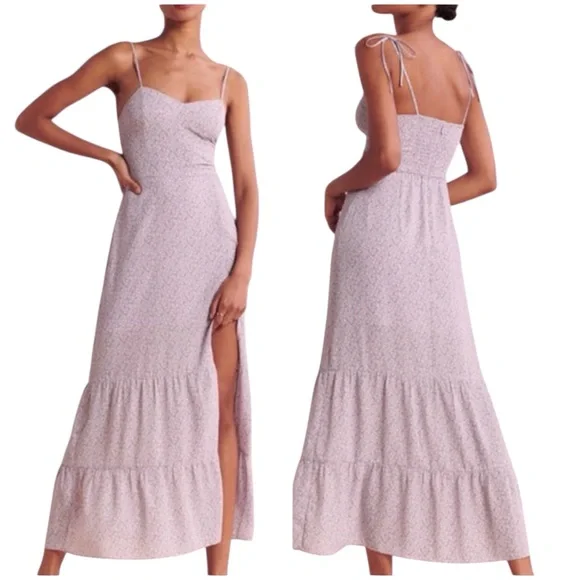 Abercrombie & Fitch Best Dress Guest Tiere Maxi Dress Size XS Cottage Y2K Fairy