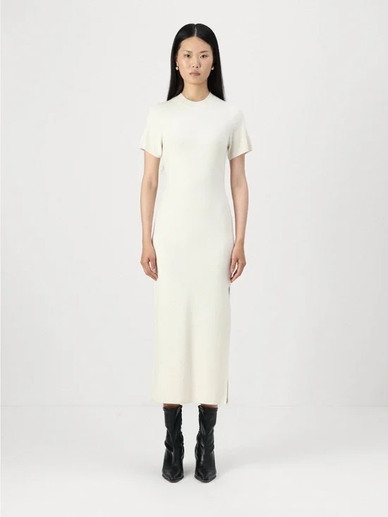 Abercrombie & Fitch Short-Sleeve Maxi Sweater Dress SZ LP