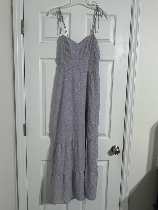Vintage Abercrombie & Fitch Lilac Floral-Trim Dress size Small
