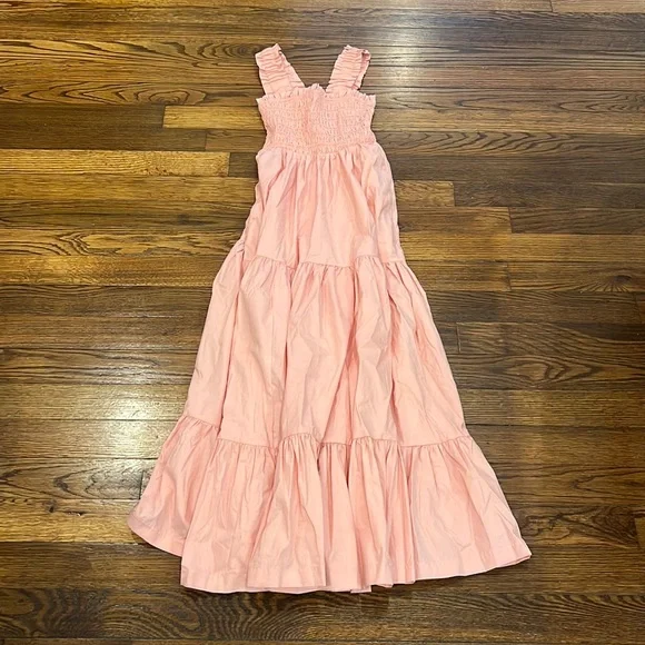 Abercrombie & Fitch Pink Tiered Maxi Dress
