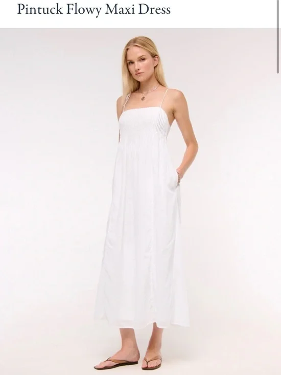 Abercrombie Pintuck Flowy Maxi Dress