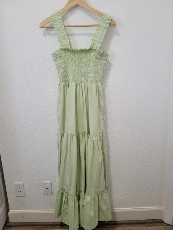Abercrombie & Fitch Light Green Maxi Dress