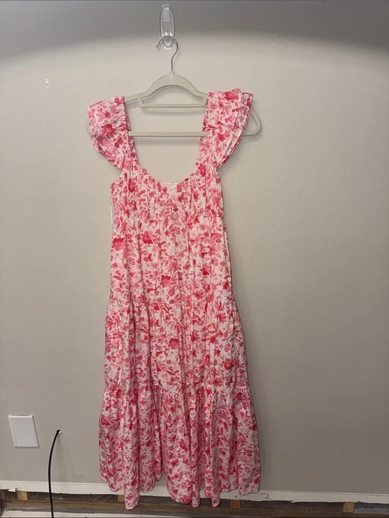 Abercrombie & Fitch Pink Floral Maxi Dress