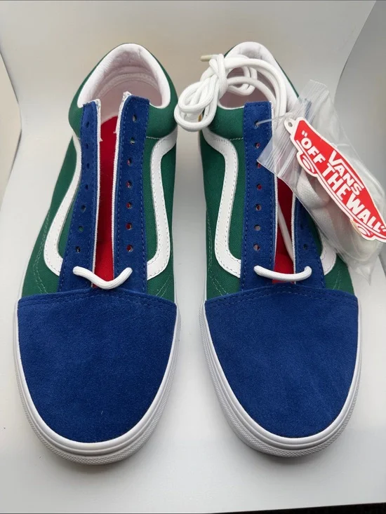 Vans Yacht Club Men’s Low Top Sneakers - Blue, Green & Red