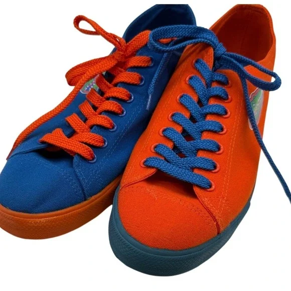 Florida Gators NCAA Mismatched Canvas Sneakers Mens‎ 11 Womens 13 Blue Orange