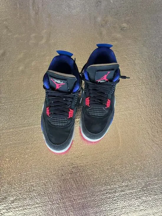 Jordan 4 Retro Rare Air Black/Fire Red-Dark Royal Blue