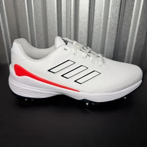 Adidas Men's ZG23 Golf Cleats White Blue Red IE2131 Men's Size 9