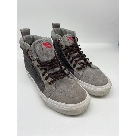 VANS Off The‎ Wall High-Top Unisex Sneaker Shoes M 6.5 W 8.0 Gray Scotchgard