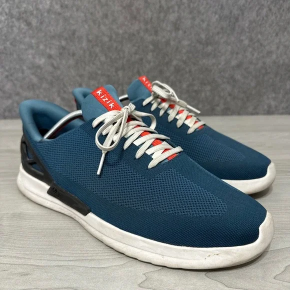 Kizik Athens Sneakers Mens 11.5 Wide Blue Hands-Free Slip-On Athletic Shoes Mesh