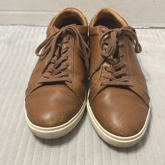 Allen Edmonds Courtside Sneakers Men's Sz 11 D Walnut Brown Leather Lace-up