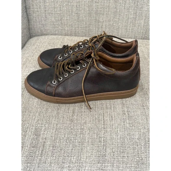 Thursday Boot Co Premier Low Top Brown Leather Sneakers Gum Sole Mens 8.5