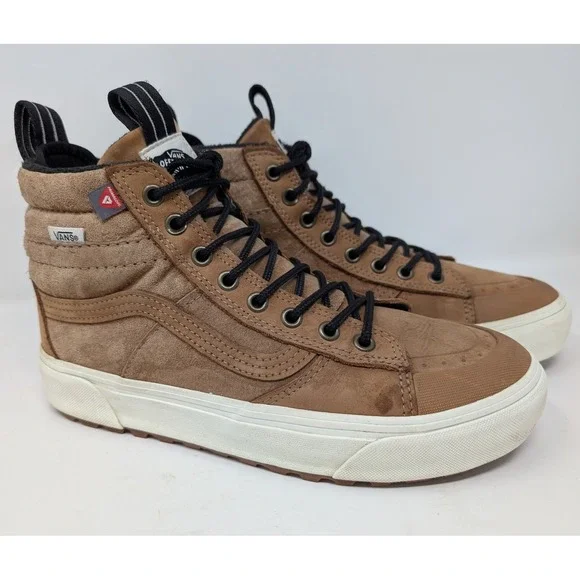 Vans Sk8-Hi MTE-2 Chipmunk Brown Primaloft HydroGuard Sneakers Mens 7 Womens 8.5