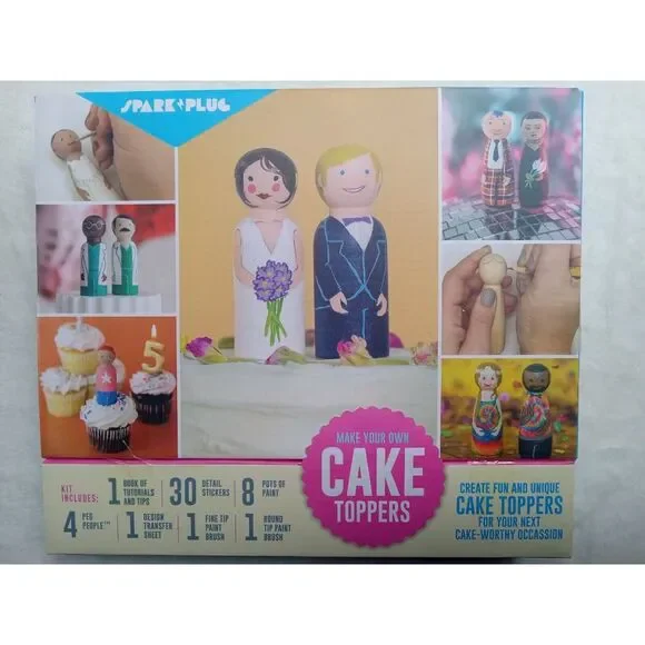 Spark & Plug DIY Cake Topper Art‎ Wooden Kit