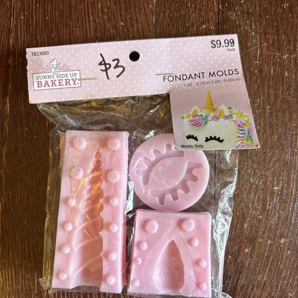 Unicorn Silicone Mold Horn Ears & Eyelash Cake Topper Molds 3D‎ Set Fondant