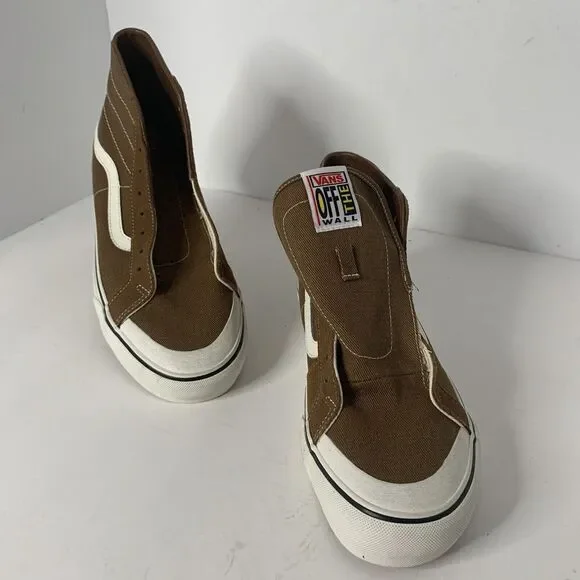 Vans Brown Canvas SK8-HI 138 Decon SF Sneakers - Unisex Shoe M-9‎ W-10.5