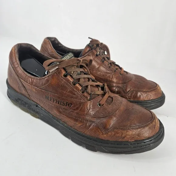 Mephisto Dribbler Runoff Air Mens Leather‎ Lace Up Casual Walking Shoes Brown 10