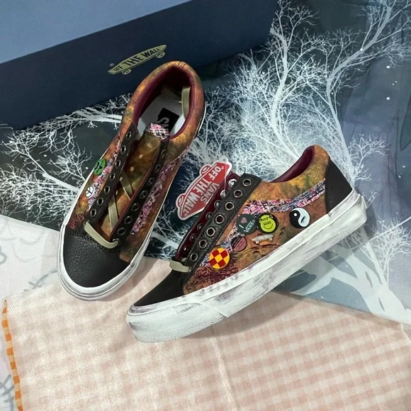 Vans Multicolor Low Top Sneakers with Black Toe