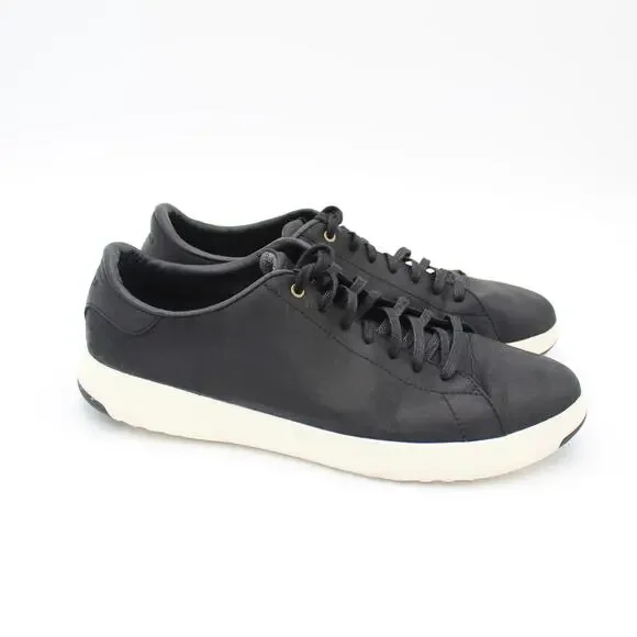 Cole Haan GrandPro Sneakers Mens 11 Black Leather Lace Up Casual Shoes