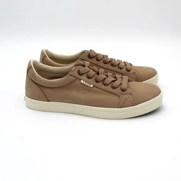 Taos Starsky Sneaker Mens 10 Brown Canvas Lace Up Comfort Casual Shoe Minimalist