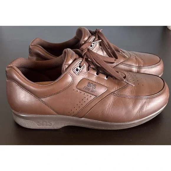 SAS Time Out Shoes Mens Size 13 Brown Leather Walking Tripad Comfort Sneakers