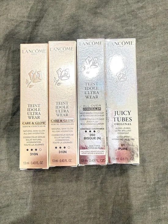 Lancôme Teint Idole & Juicy Tubes Set - Rose Gold & Silver Boxes