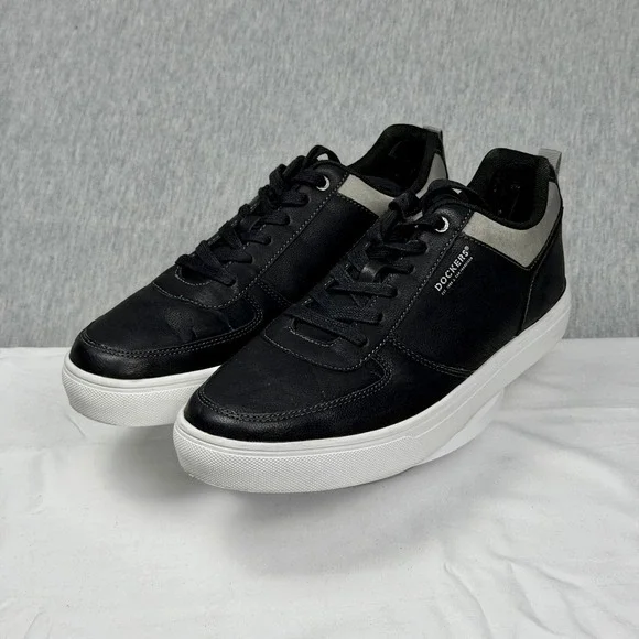 Dockers Mens 90-92005 Black Grey Low Top Casual Sneakers‎ Size 11.5M DK226968