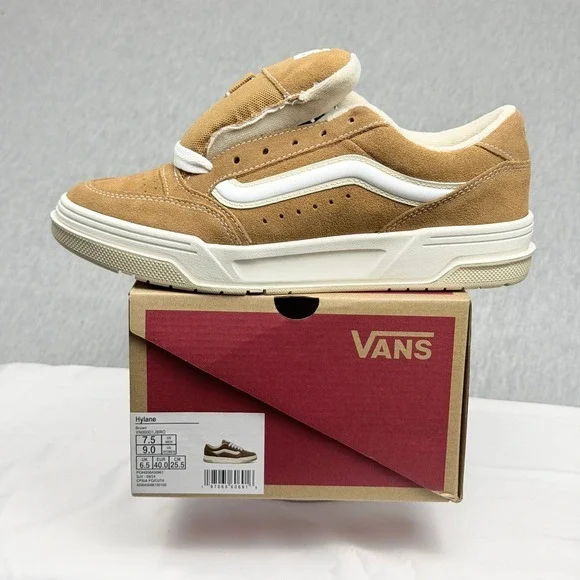Vans Hylane‎ Brown Suede Skate Shoes VN000D1JBRO Mens 7.5 Womens 9 NEW