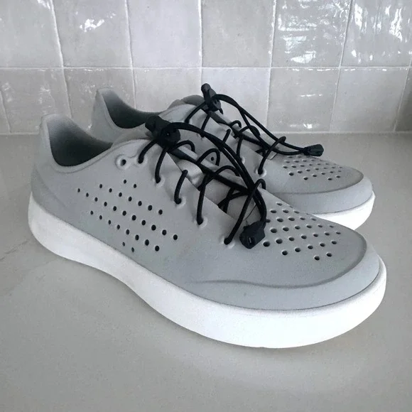 Crocs LiteRide InMotion Pacer Sneaker Men 10 Grey Bungee Lace Breathable Comfort