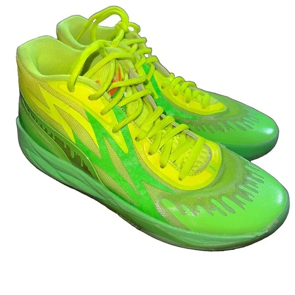 PUMA Nickelodeon x MB.02 Slime Basketball Shoes Men's Size 10.5 LaMelo Ball