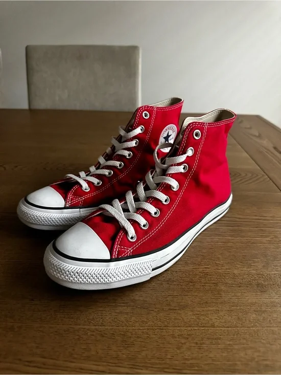 Converse High Top Sneakers - Red and White