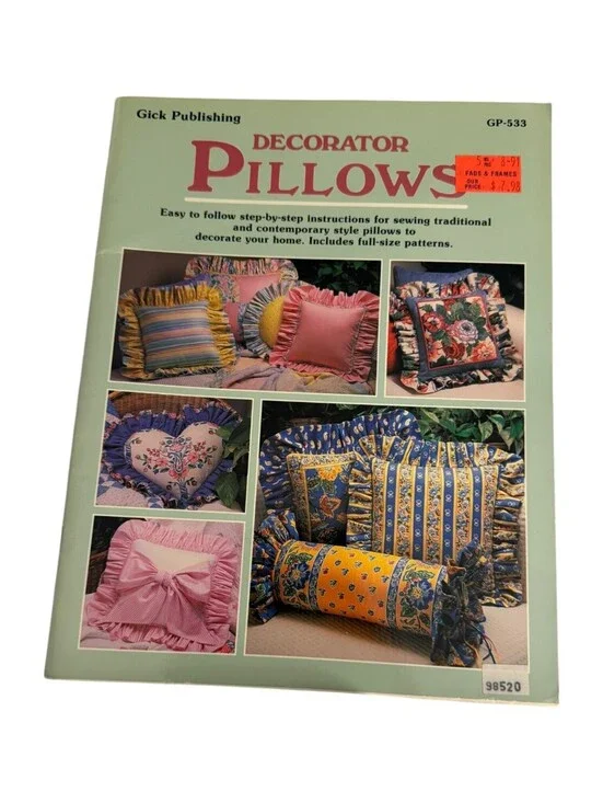 Decorator Pillows Sewing Pattern Book GP-533 Instructions for sewing pillows