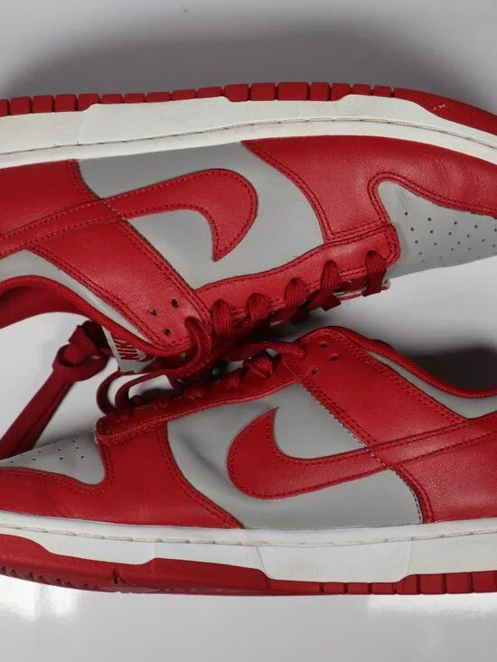 Nike Dunk Low Retro UNLV 2021 Red Gray Leather DD1391-002 Men's Sneaker 9.5