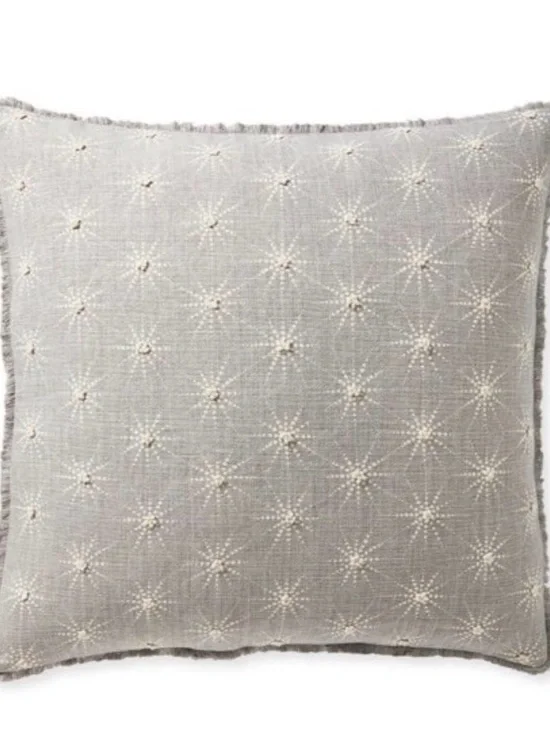 Serena & Lily Seascape Pillow Covers – Set of 2 (24″ Linen, Smoke)